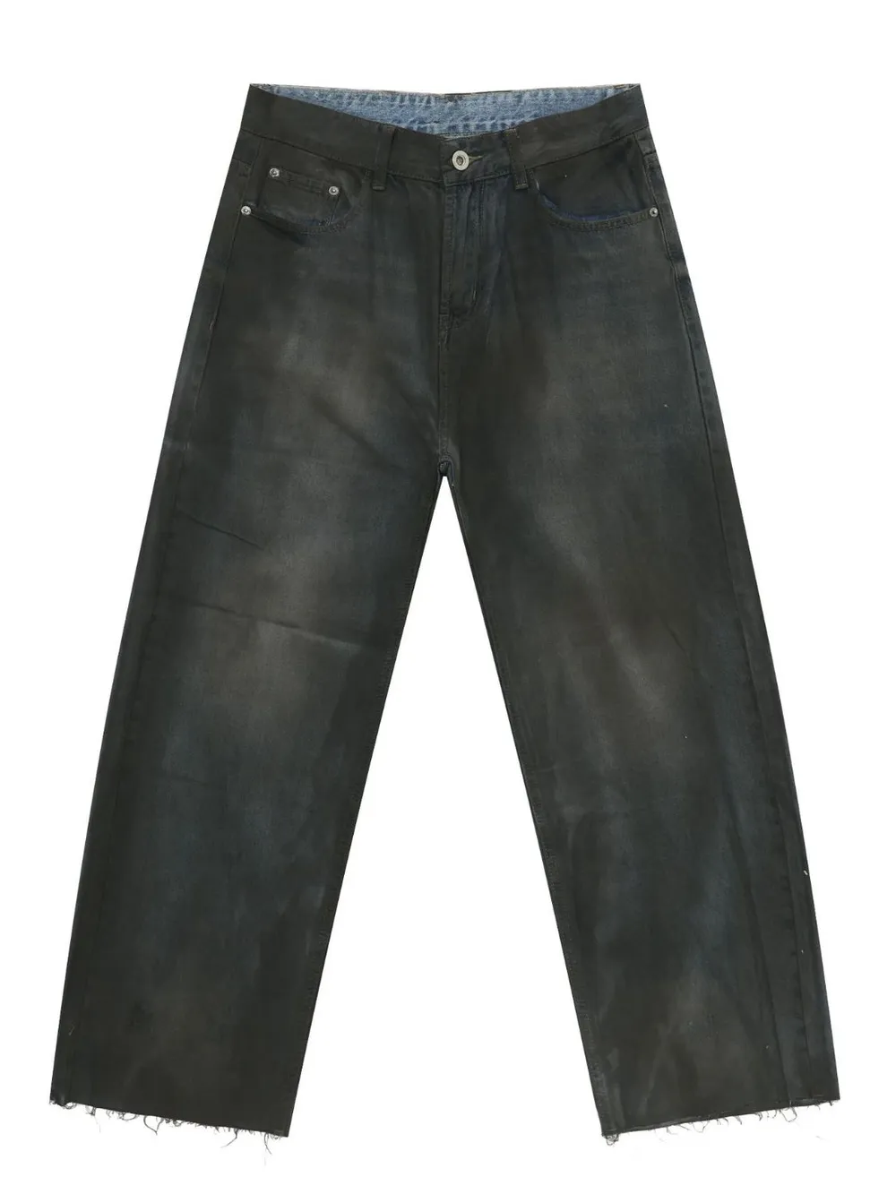 Men's Frayed Hem Jeans with Pockets, image 5