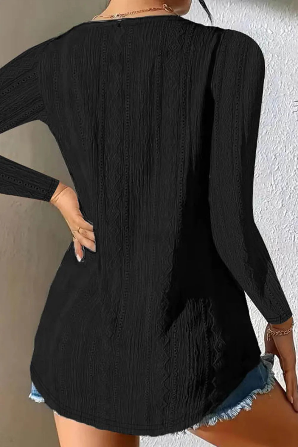 V-Neck Long Sleeve Blouse, image 8