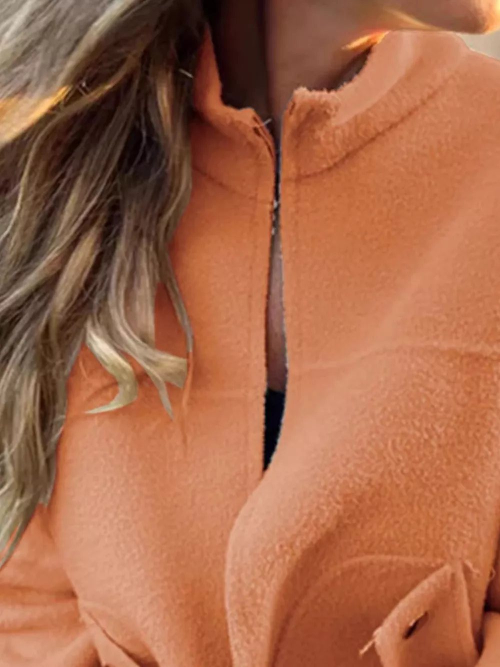 Full Size Textured Knit Zip Up Outerwear Plus Size, image 12