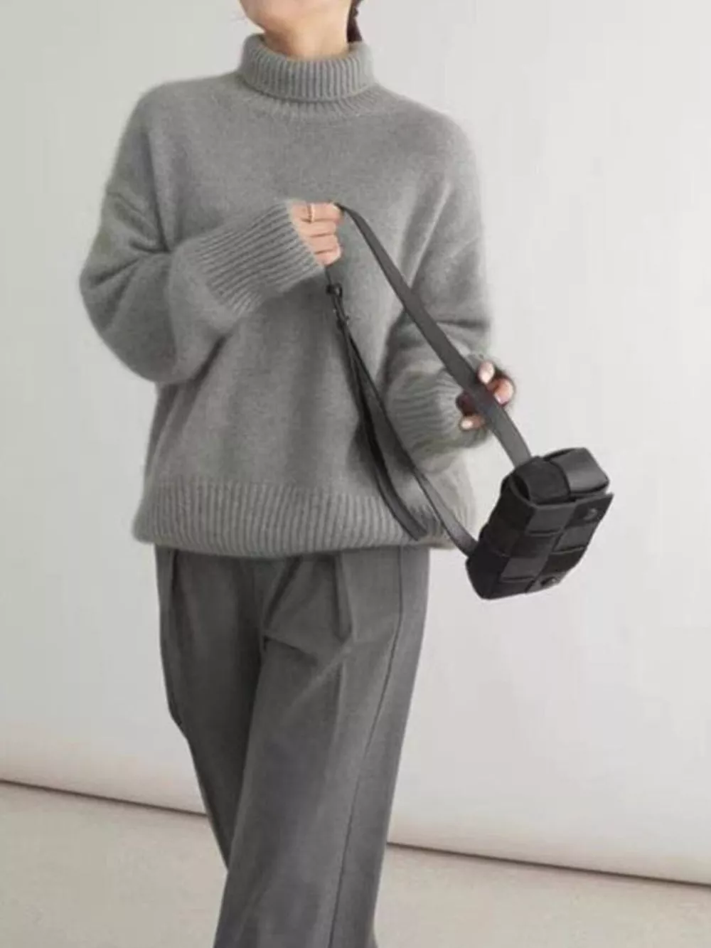 Turtleneck Dropped Shoulder Sweater, image 11