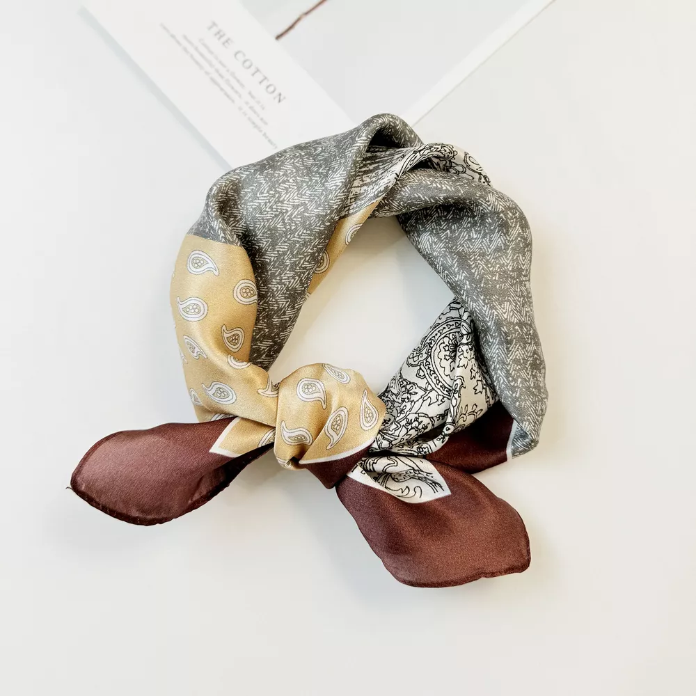 Printed Silk Square Scarf, image 4