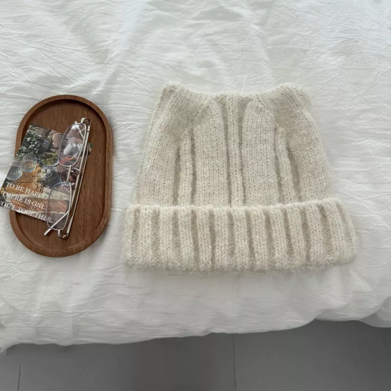 Cute Cat Ear Knitted Beanie Hat, image 6