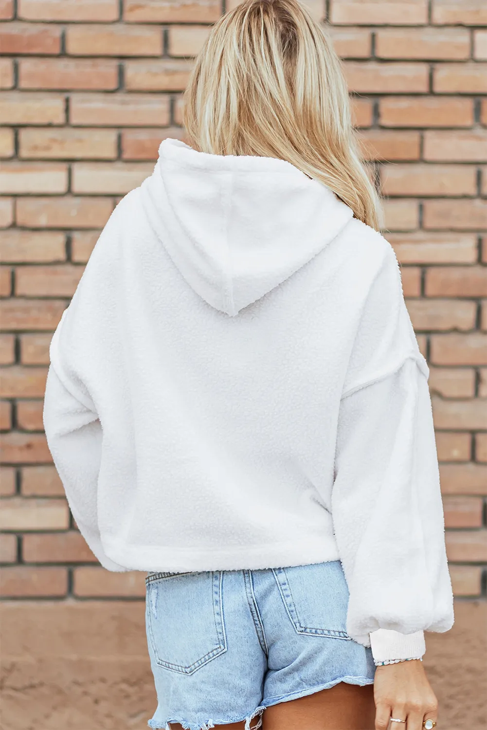 Exposed Seam Long Sleeve Hoodie, image 5