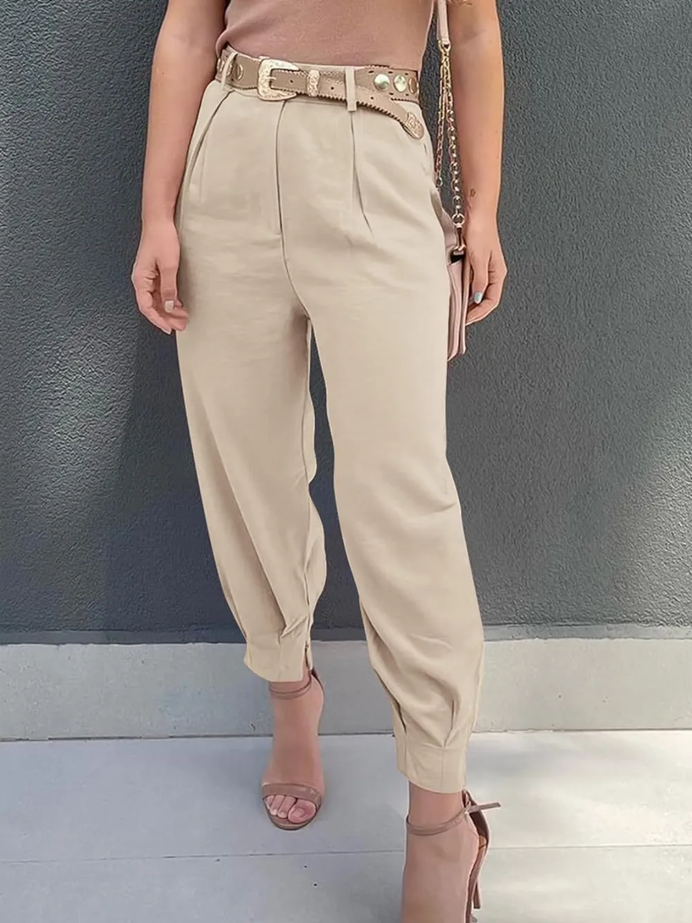 High Waist Cropped Pants, image 7