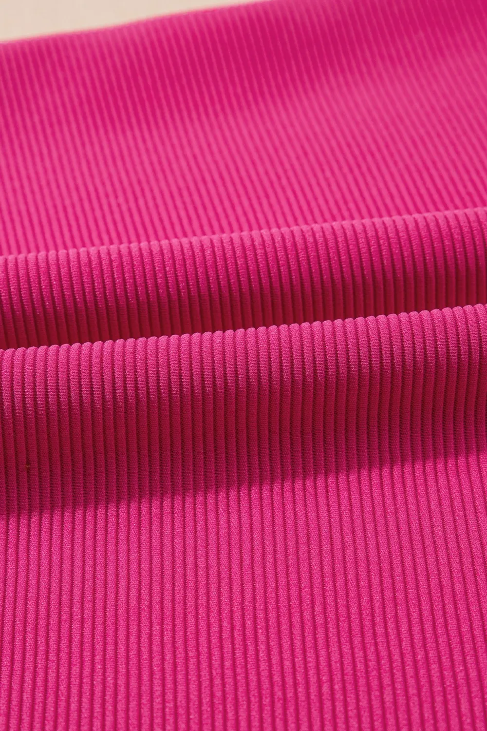 Striped Detail Flutter Sleeve Zipped Collar Top and Short Set, image 4
