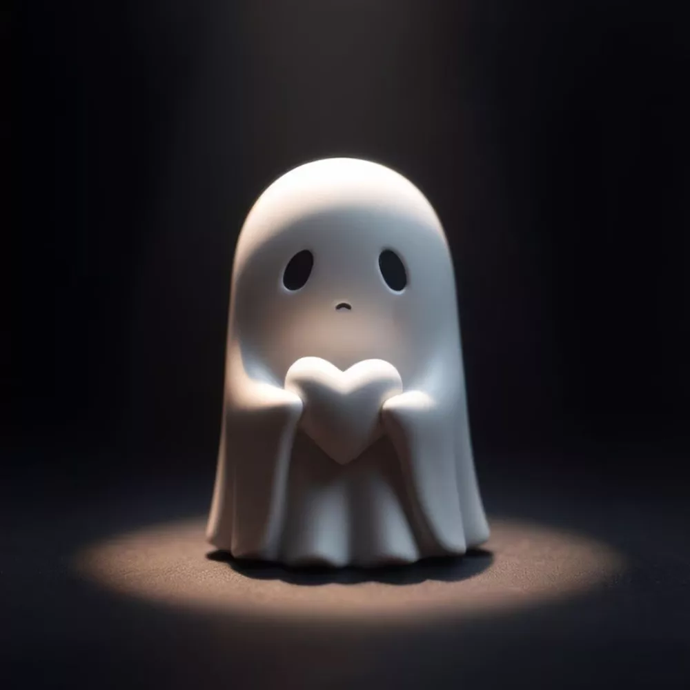 Halloween Ghost Heart Decorative Ornament, image 2