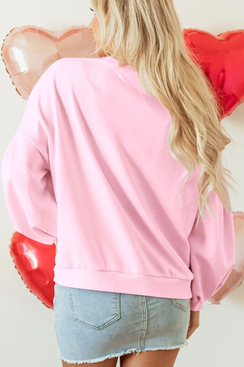 Bow Round Neck Long Sleeve Sweatshirt, image 6