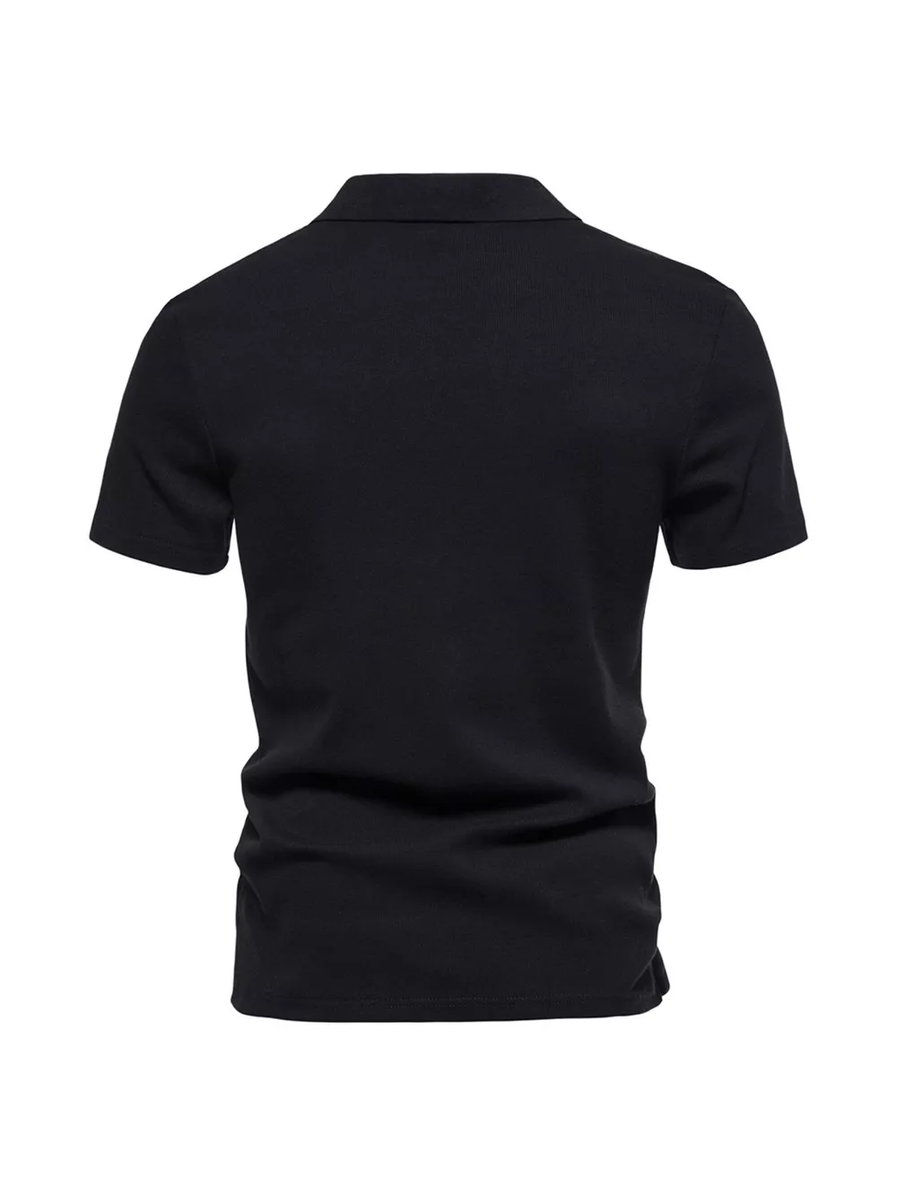 Men's Plus Size Casual Notched Short Sleeve Polo, image 6
