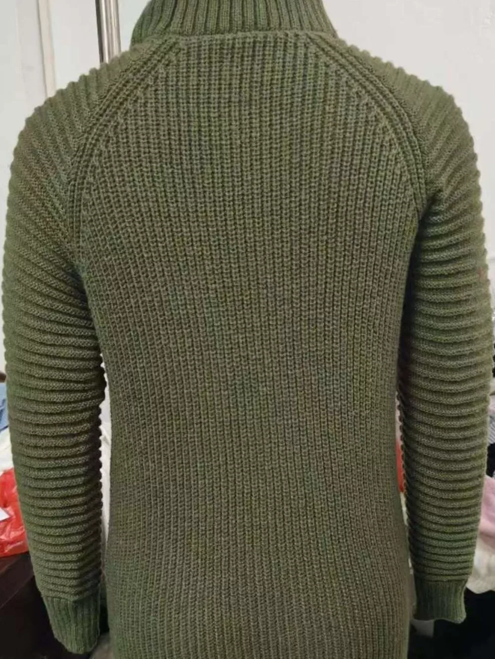 Full Size Turtleneck Raglan Sleeve Sweater Dress Plus Size, image 4