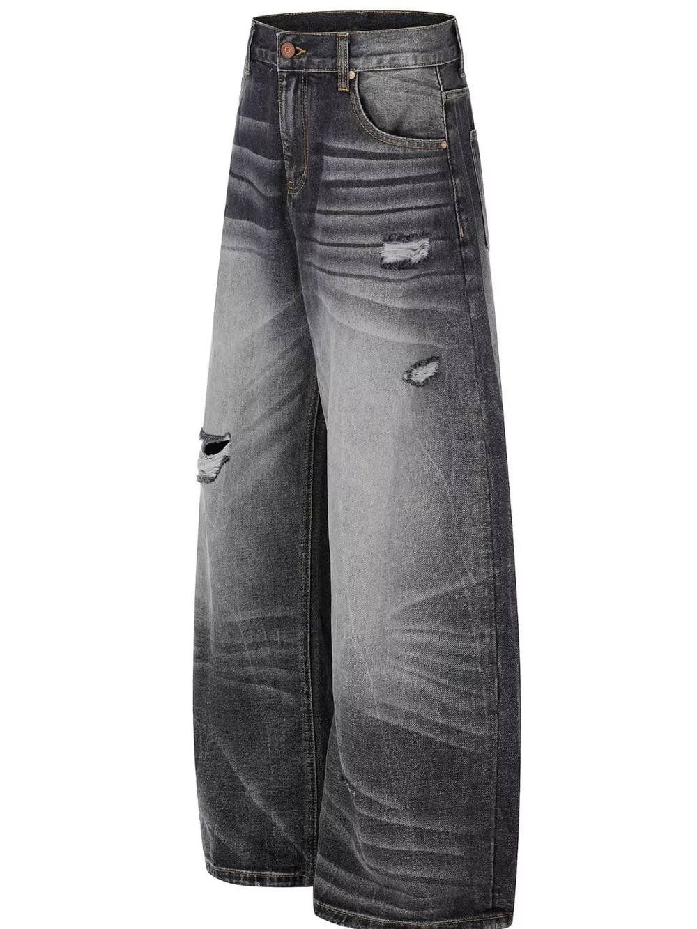 Men's Full Size Distressed Wide-Leg Jeans Plus Size, image 2