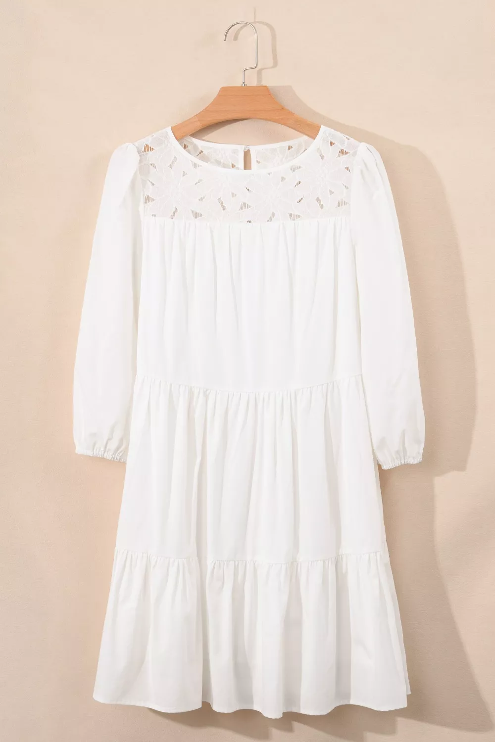 3/4 Sleeve Tiered Mini Dress, image 5
