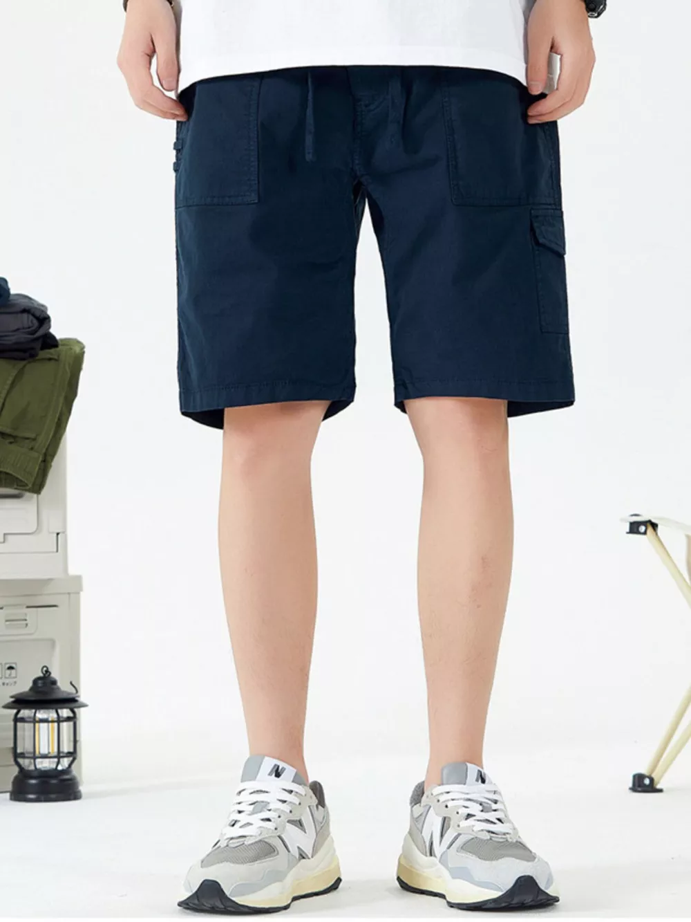 Men's Full Size Casual Cargo Shorts with Drawstring Plus Size, image 5