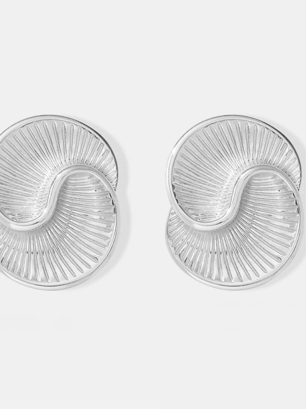 Titanium Steel Spiral Stud Earrings, image 4