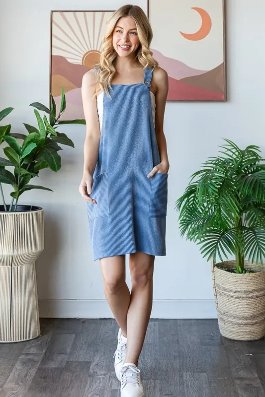 Full Size Ribbed Sleeveless Mini Tank Dress Plus Size, image 8