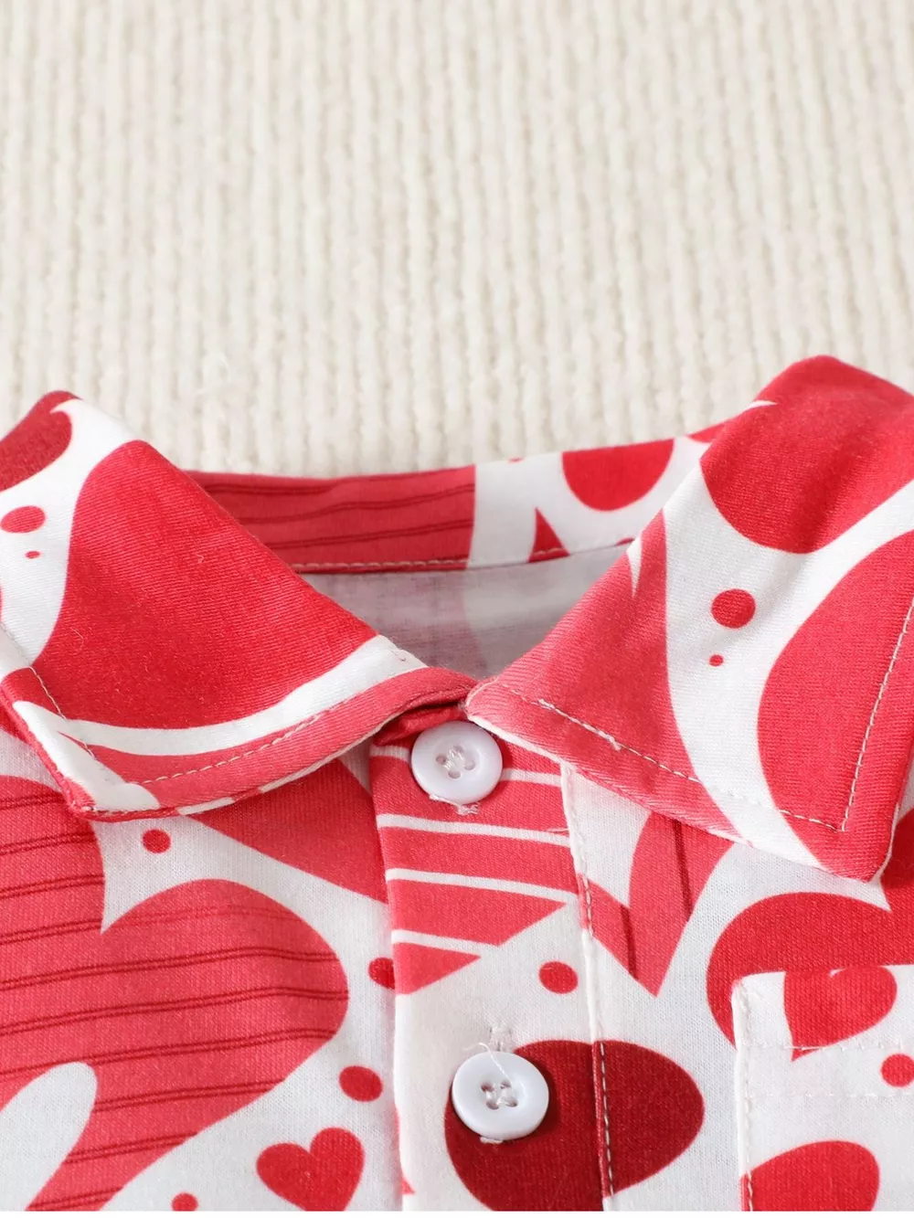 Children's Heart Print Short Sleeve Polo, image 2