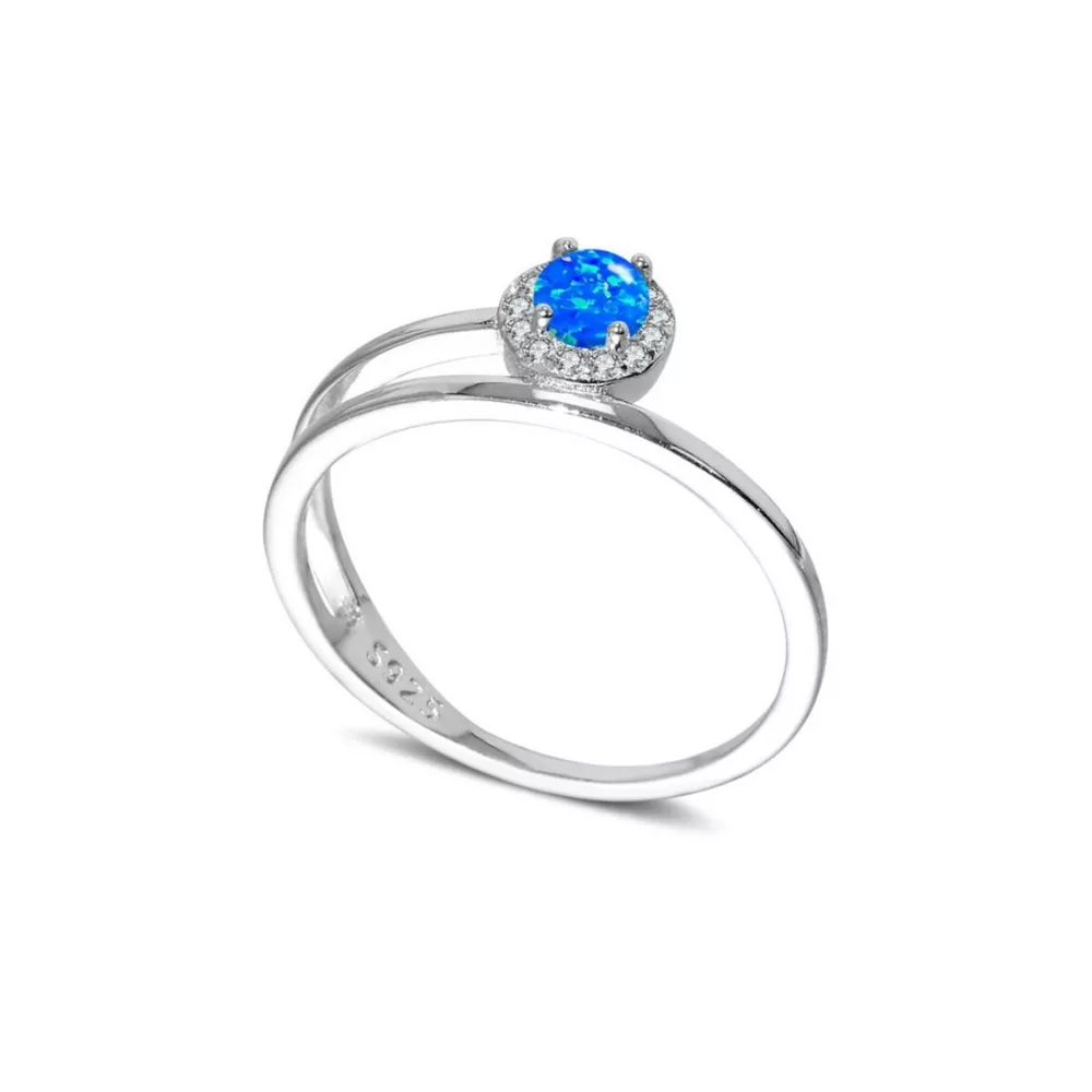 925 Sterling Silver Opal Ring, image 6
