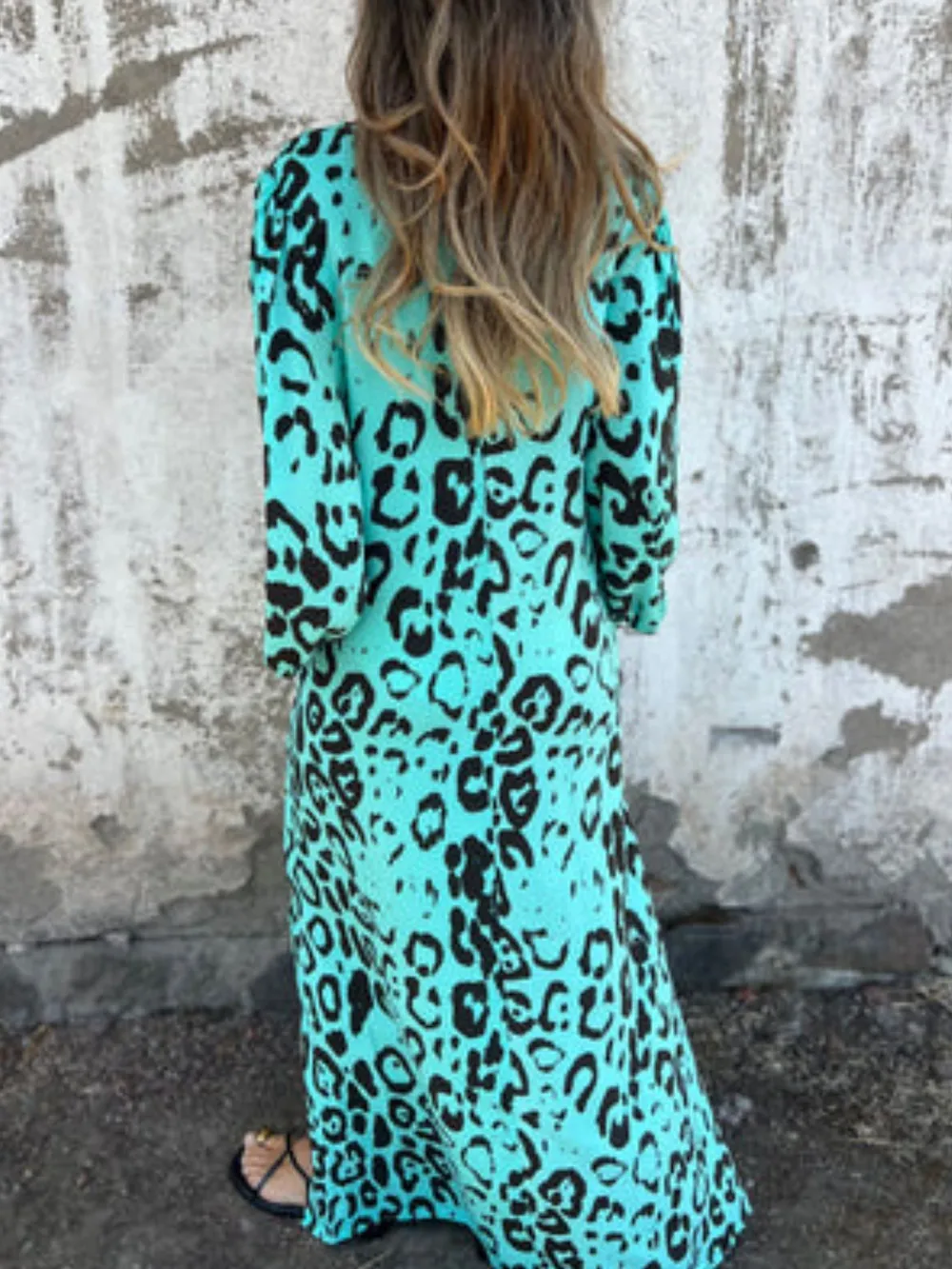 Full Size Printed V-Neck Dress with Pockets Plus Size, image 16
