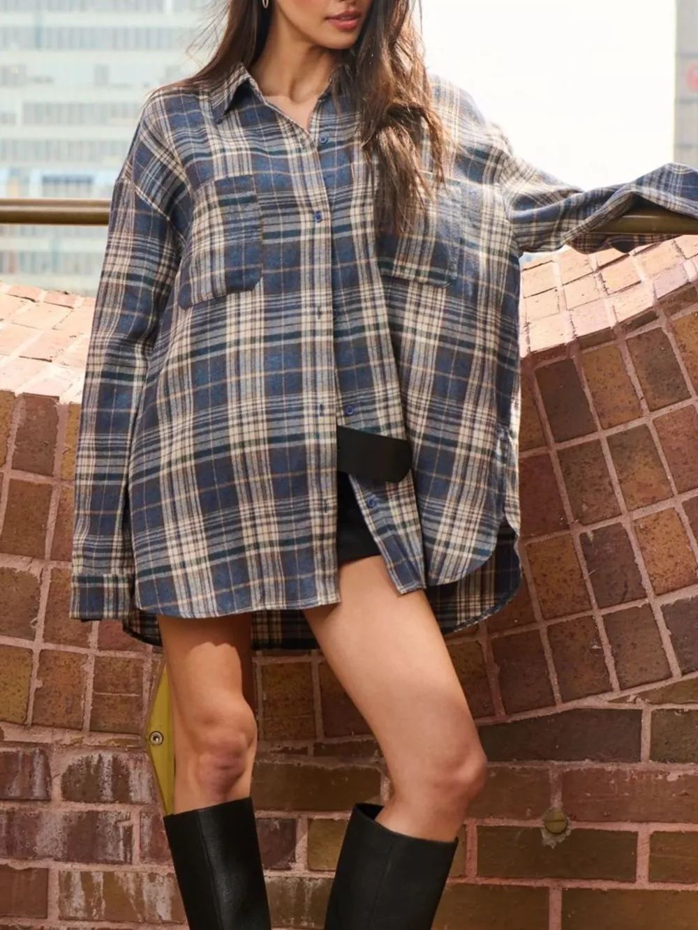 Plaid Button-Down Shirt, image 2