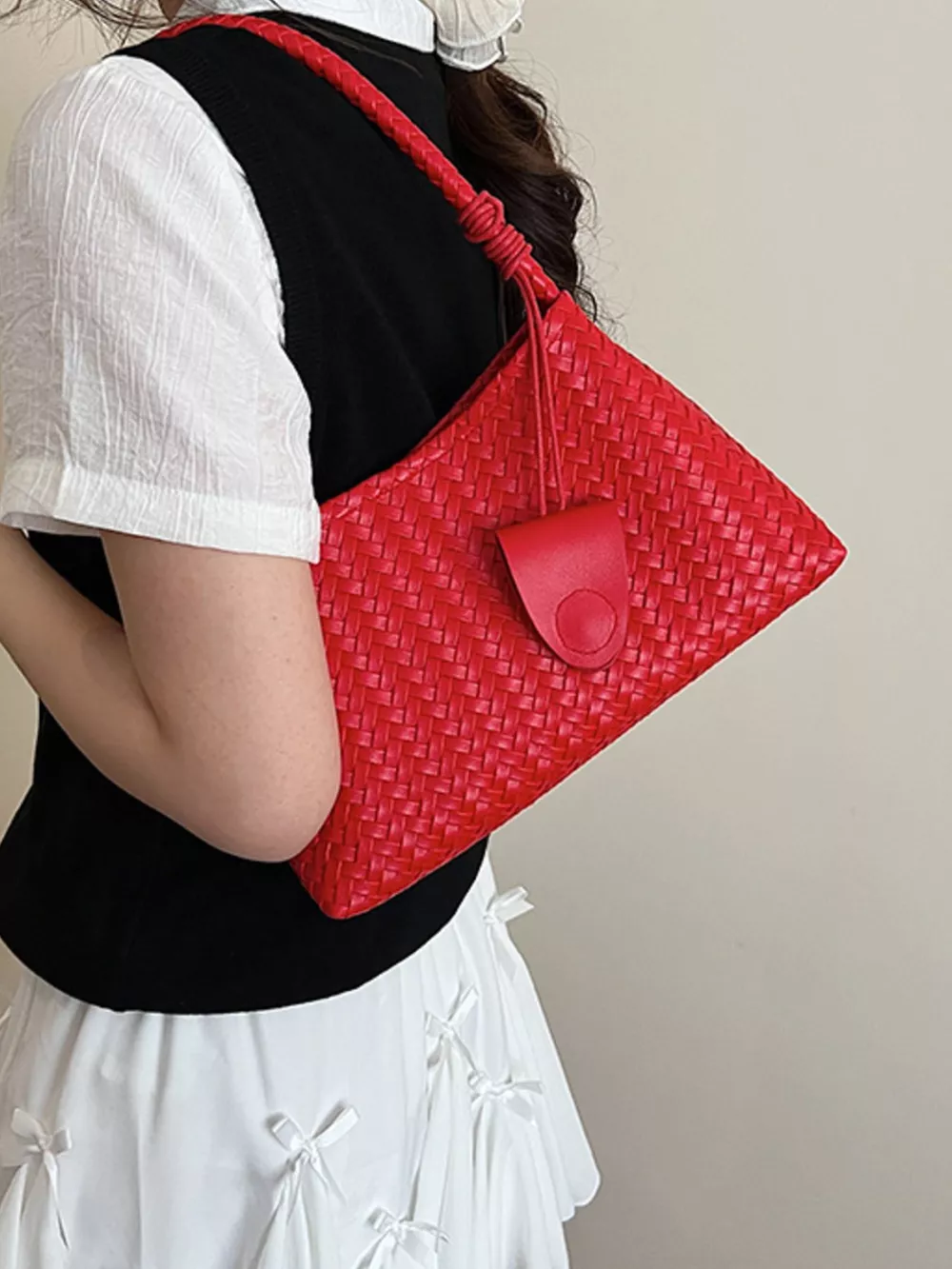 Woven Lightweight Shoulder Bag, image 4
