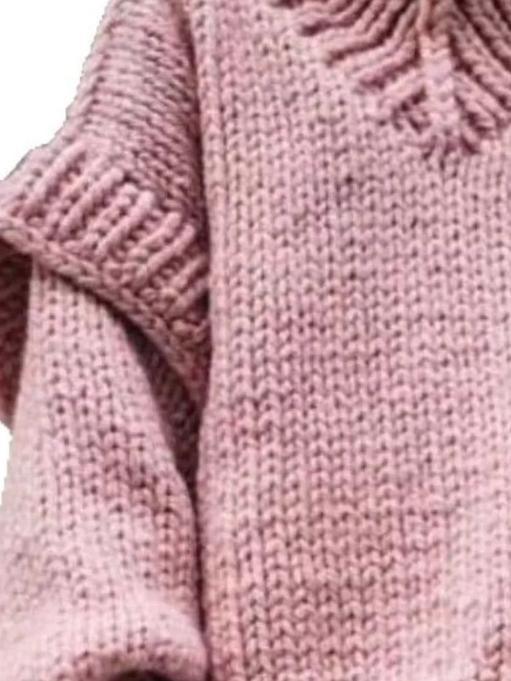 Oversized Chunky Knit Turtleneck Sweater, image 7