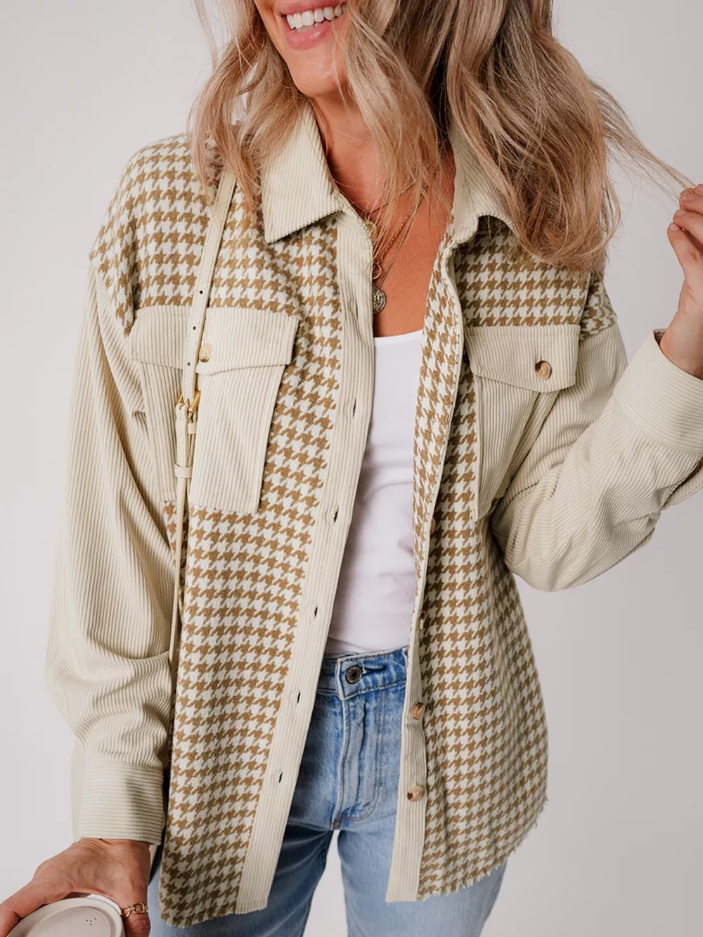 Houndstooth Button-Down Jacket, image 5