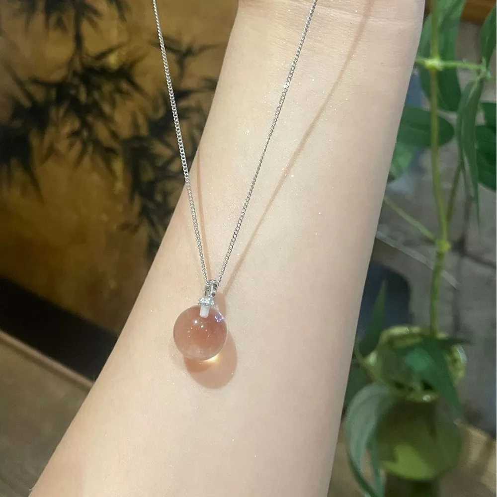 Crystal Ball Pendant Necklace, image 3