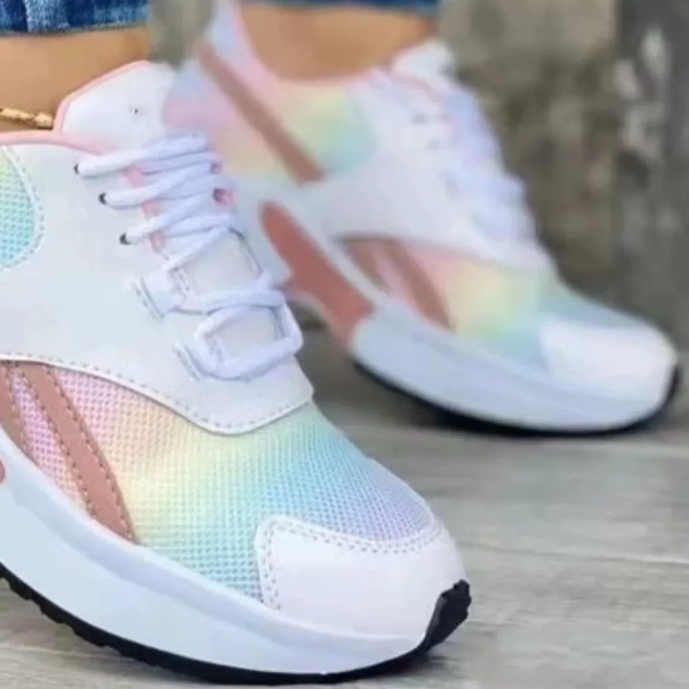 Lace Up Round Toe Sneakers, image 6