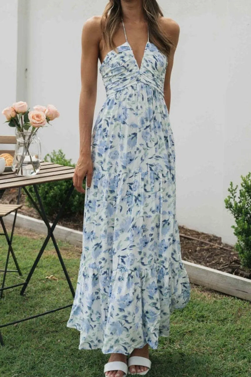 Printed Halter Neck Cami Dress, image 12