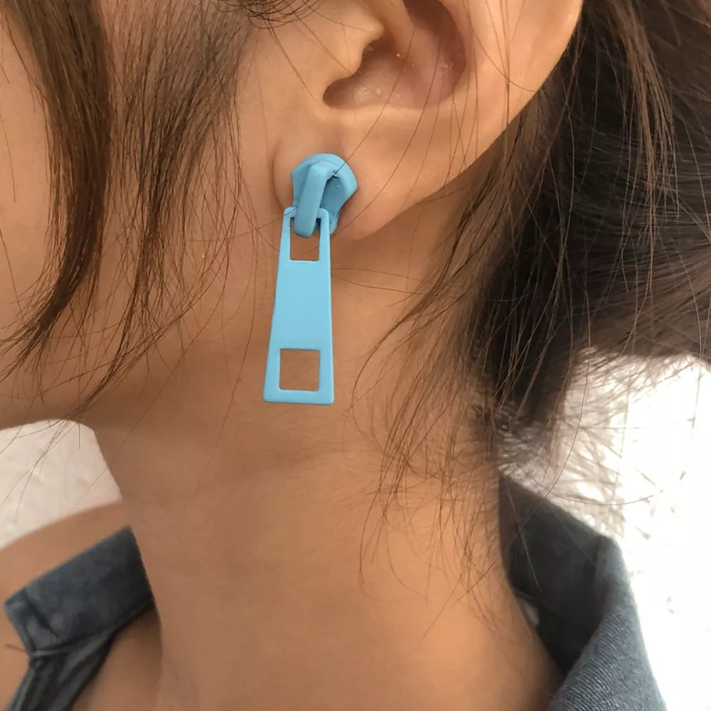 Colorful Zipper Drop Earrings, image 15