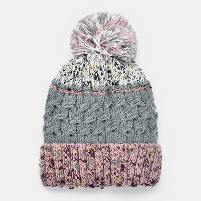 Contrast Thermal Hat with Pompom, image 7