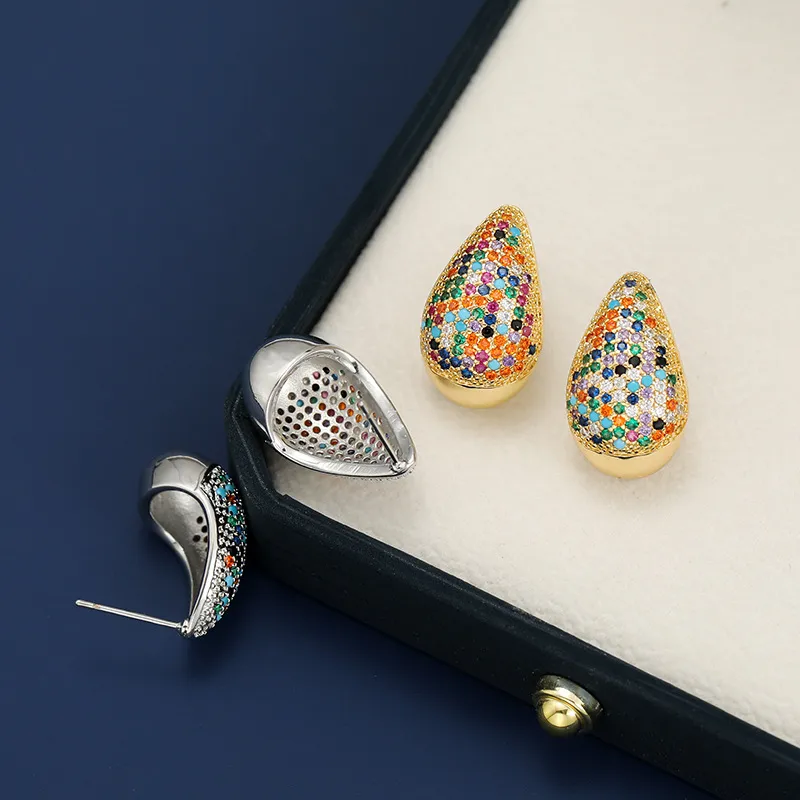 18K Gold-Plated Zircon Teardrop Earring, image 10