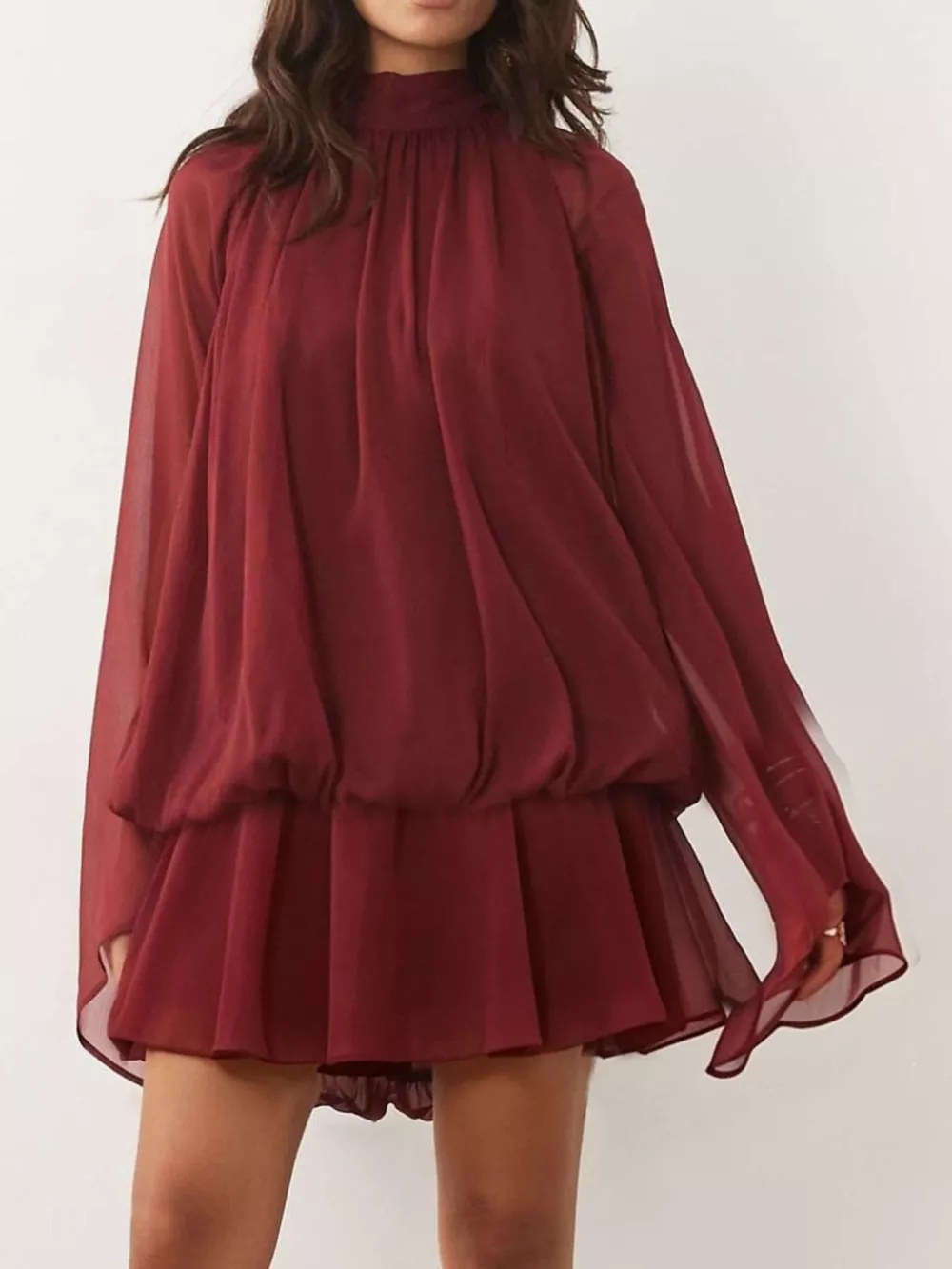 Tie Back Flare Sleeve Mini Dress, image 16