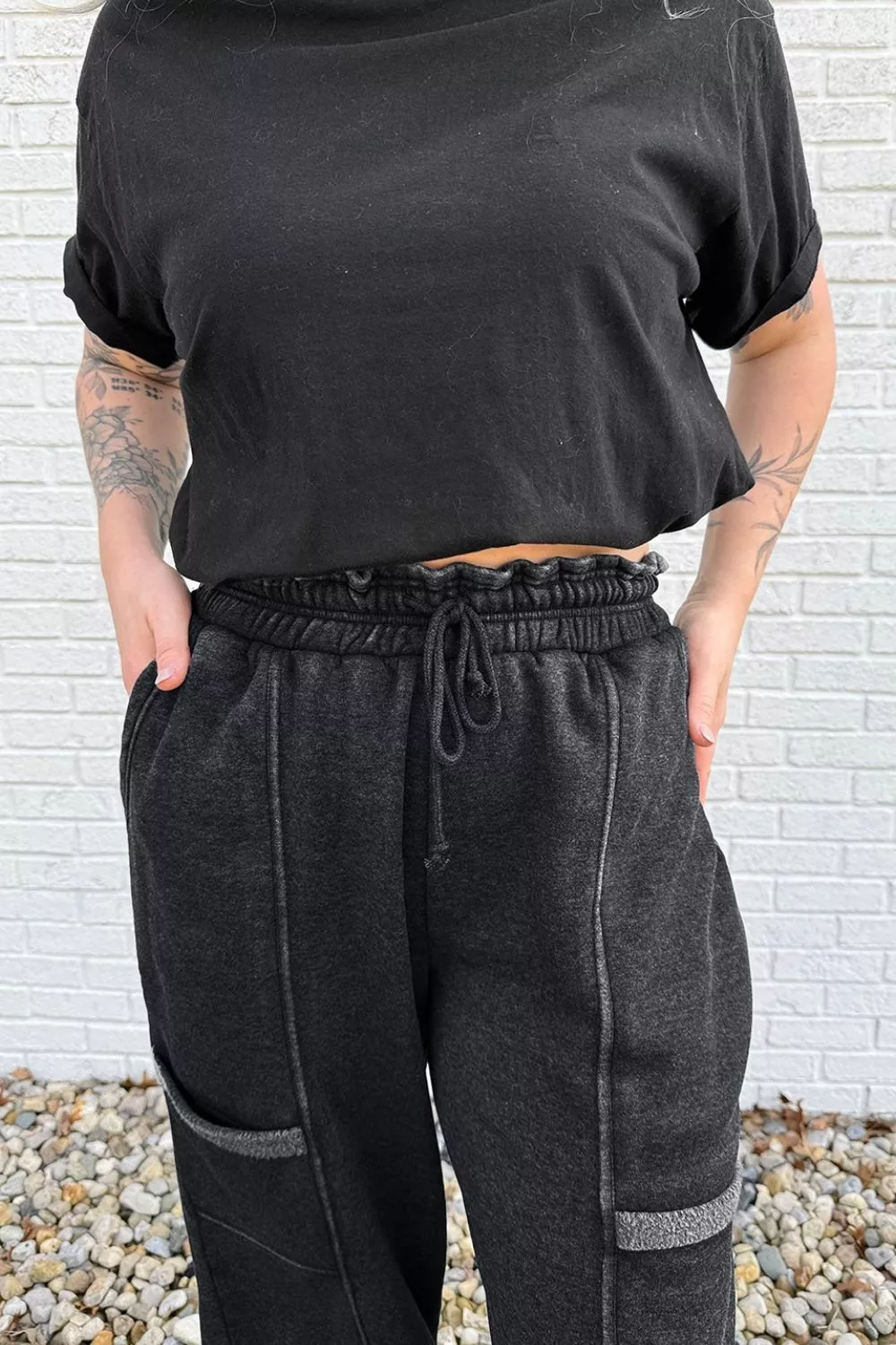 Crew Neck Long Sleeve Top and Joggers Set, image 6