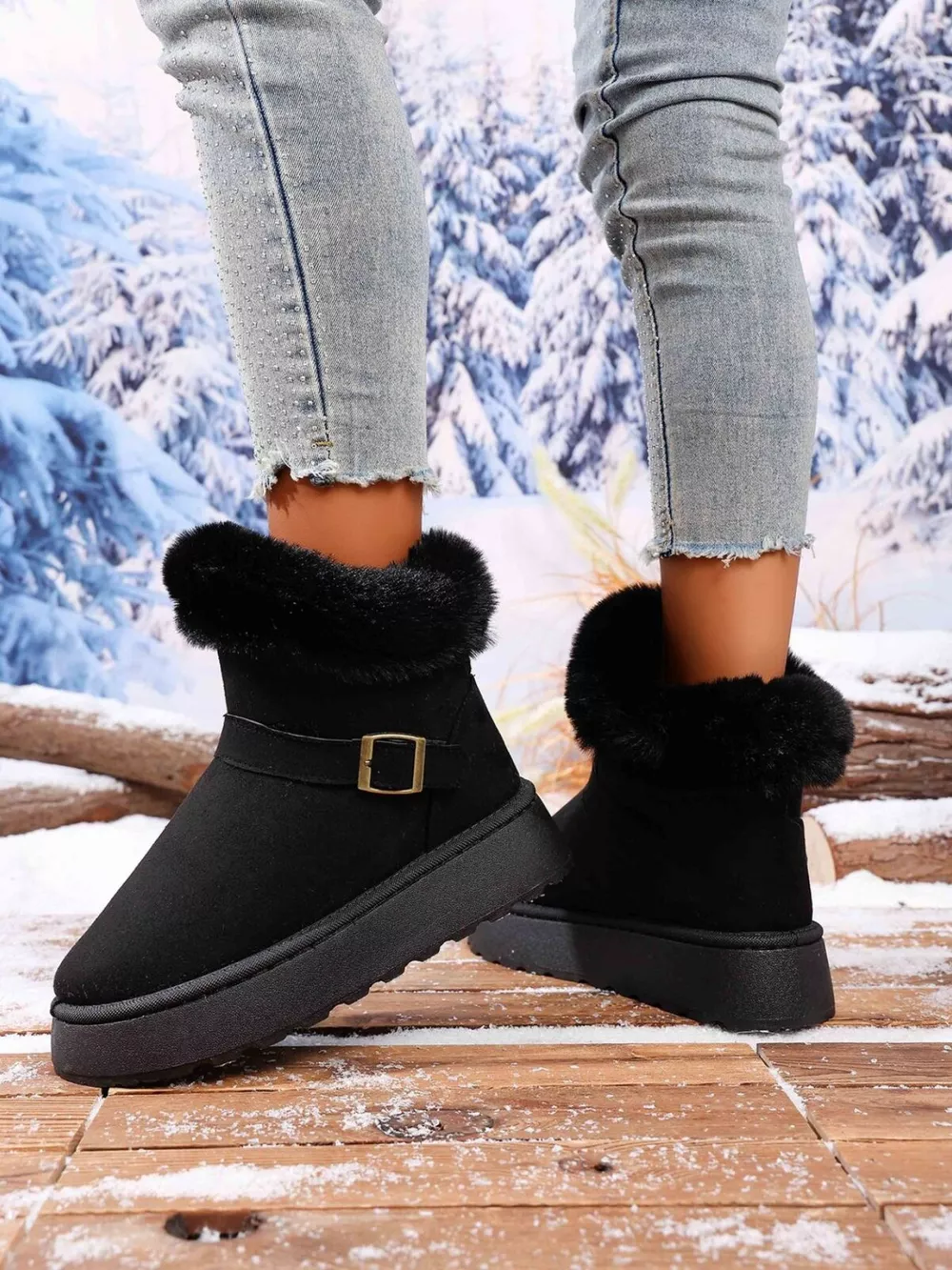 Round Toe Platform Boots, image 7