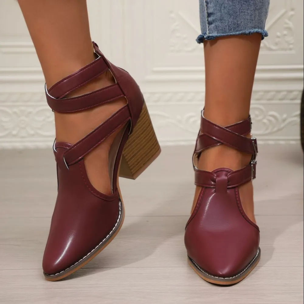 Point Toe Block Heels Sandals, image 6