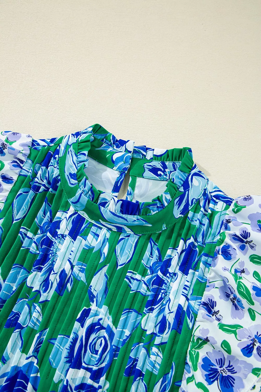 Floral Print Ruffle Sleeve Blouse, image 5