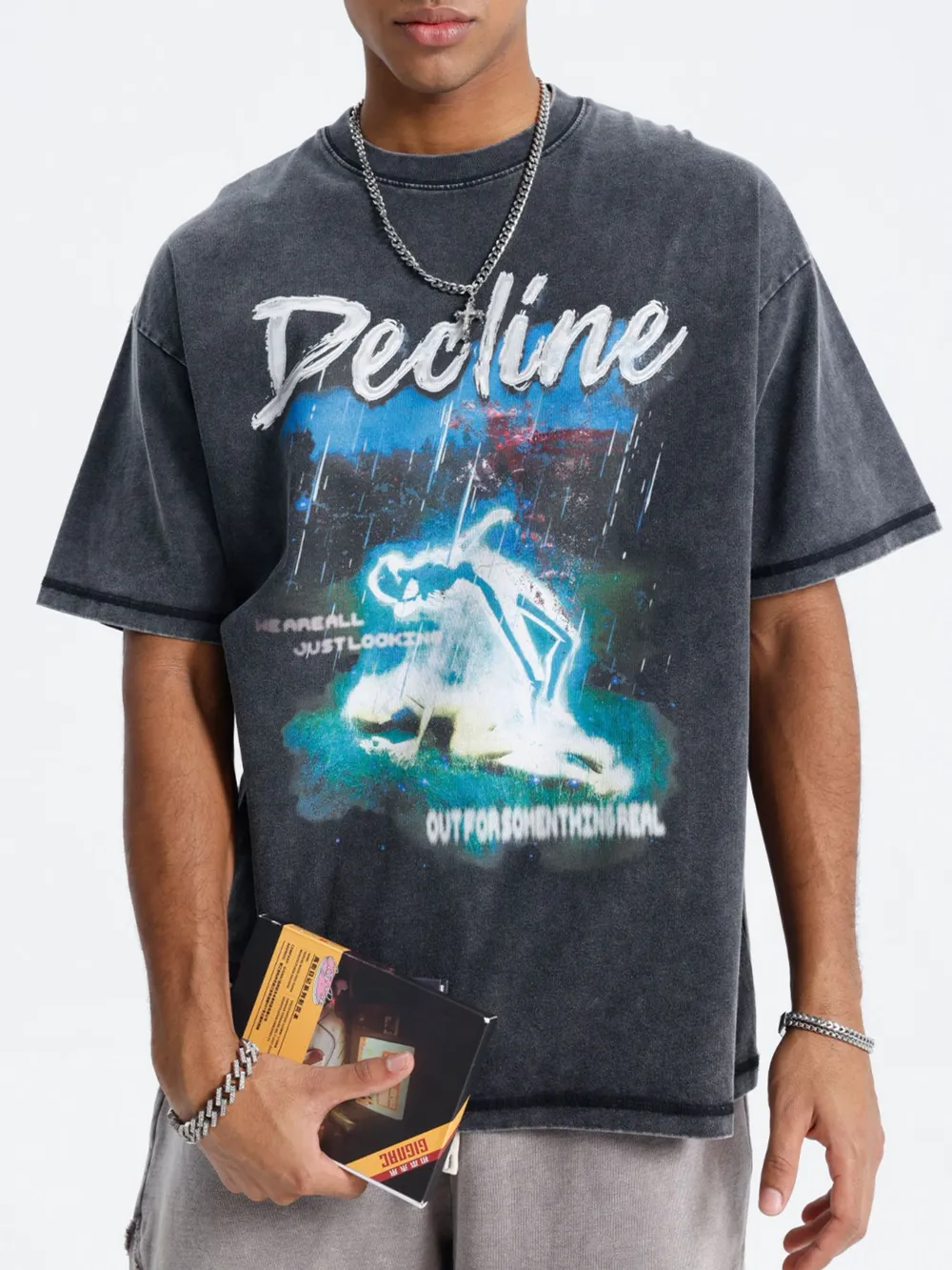 Men's Graphic Round Neck Short Sleeve T-Shirt, image 2