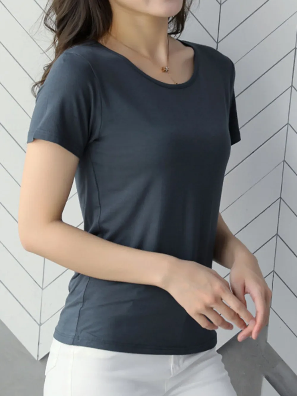 Round Neck Short Sleeve T-Shirt, image 9