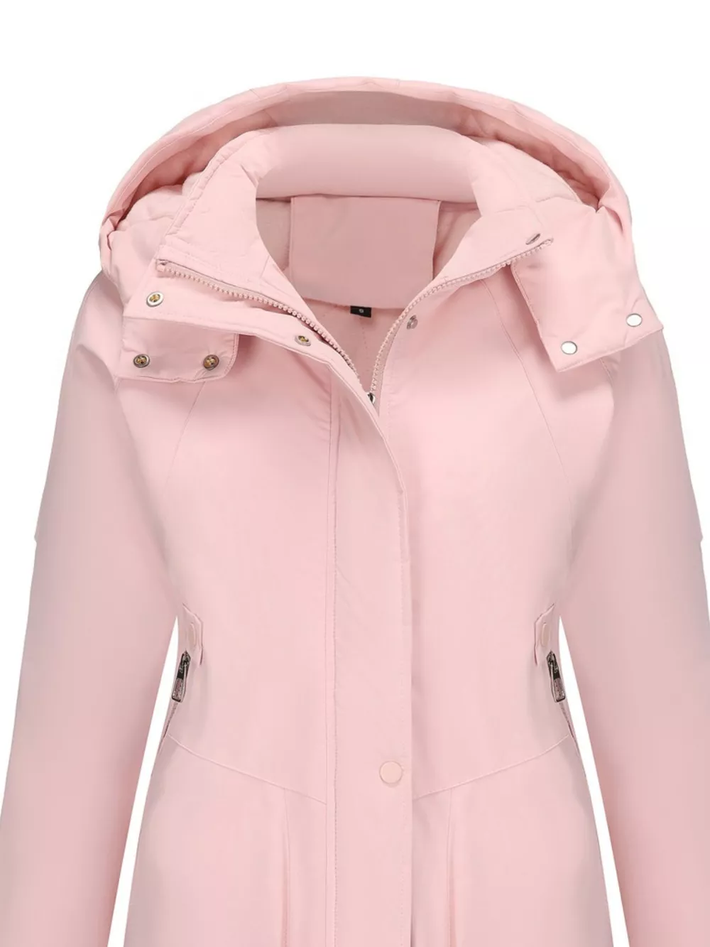 Full Size Hooded Mid-Length Windproof Outerwear Plus Size, image 30