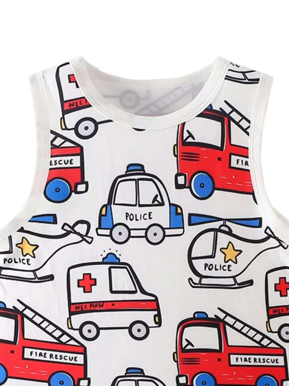 Children's Vehicle Print Tank, image 3