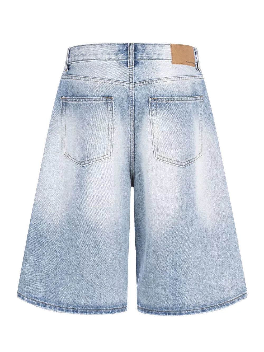 Men's High-Waisted Distressed Denim Capris, image 3