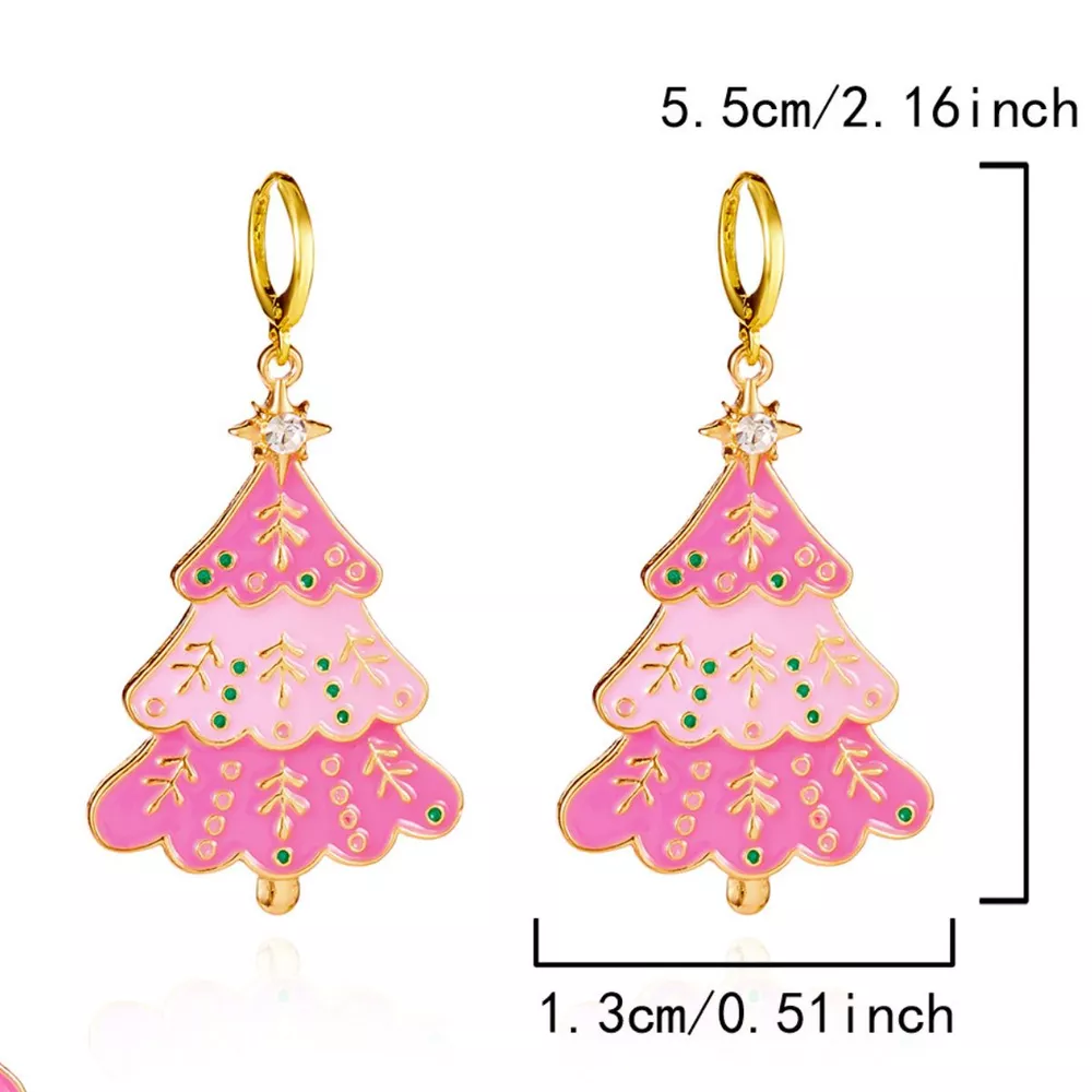 Christmas Tree Dangle Earrings, image 6
