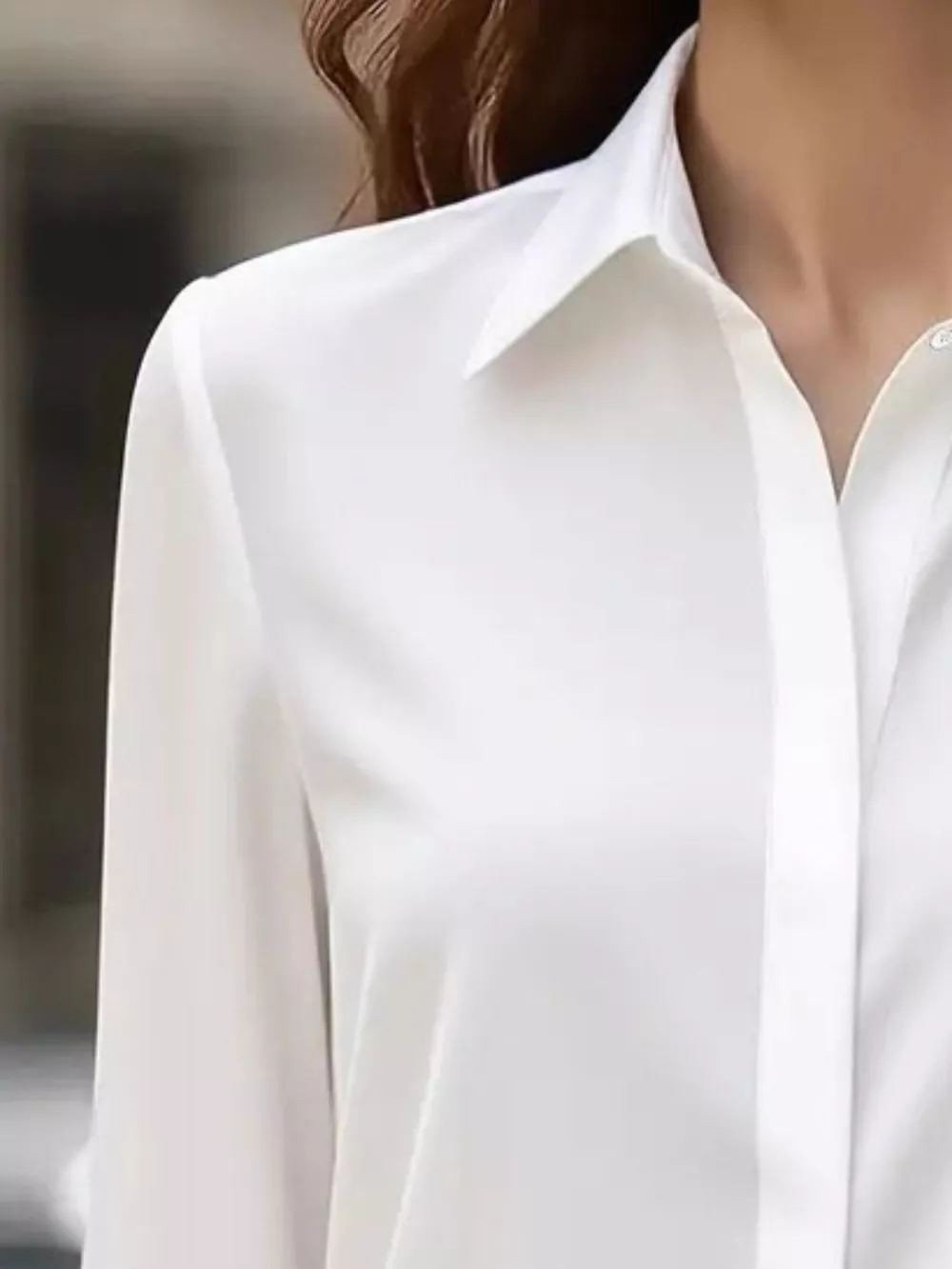 Button Down Collared Neck Long Sleeve Shirt, image 3