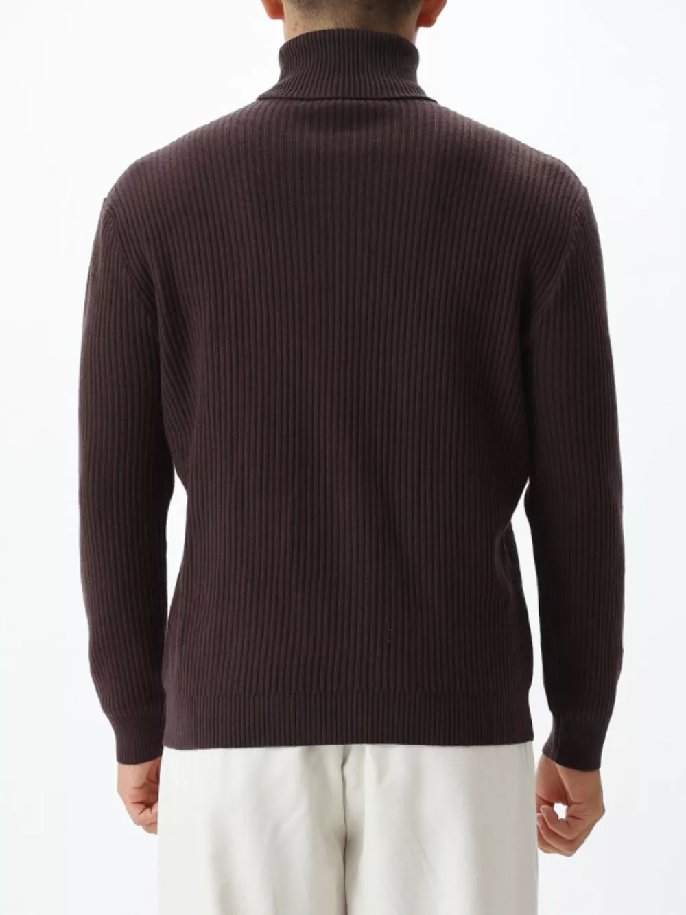 Men's Plus Size Ribbed Knit Turtleneck Sweater, image 12