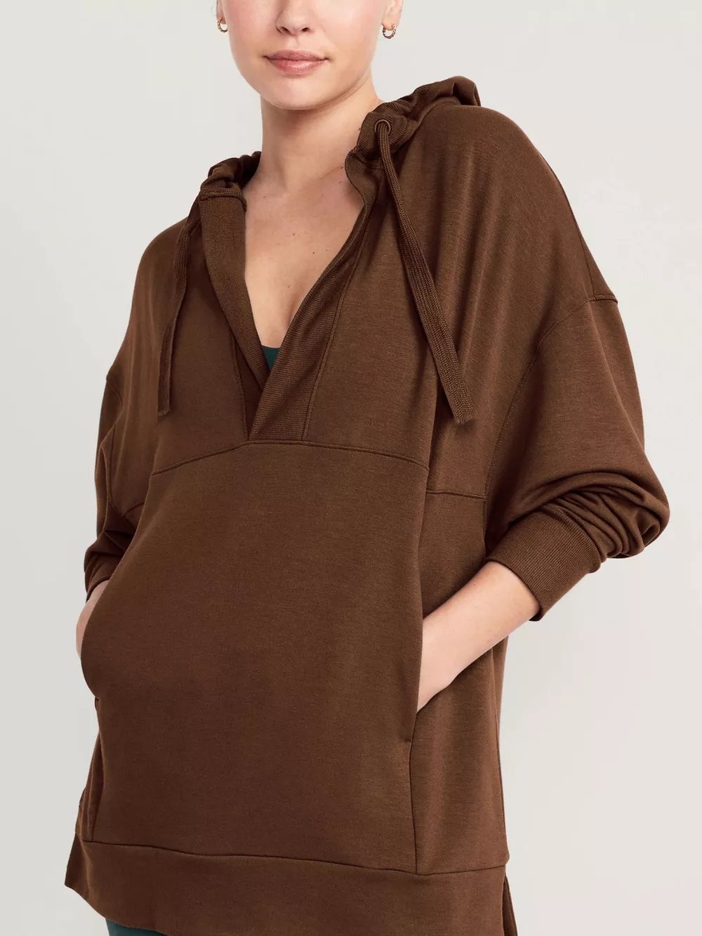 Drawstring Kangaroo Pocket Long Sleeve Hoodie, image 2