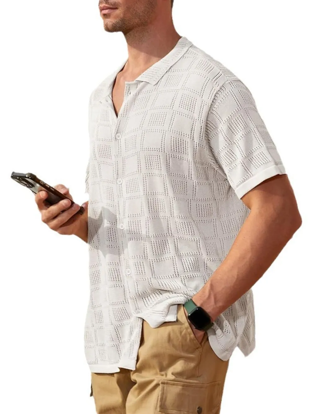 Men's Full Size Button Down Short Sleeve Plus Size, image 5