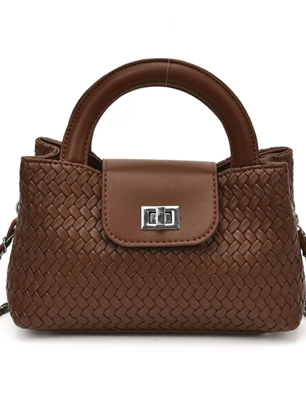 Woven Texture Crossbody Bag with Chain Strap, image 8