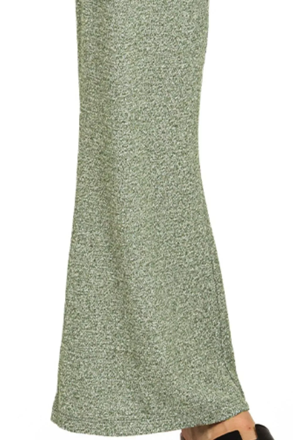 Soft Elastic Waisted Flare Pants, image 3