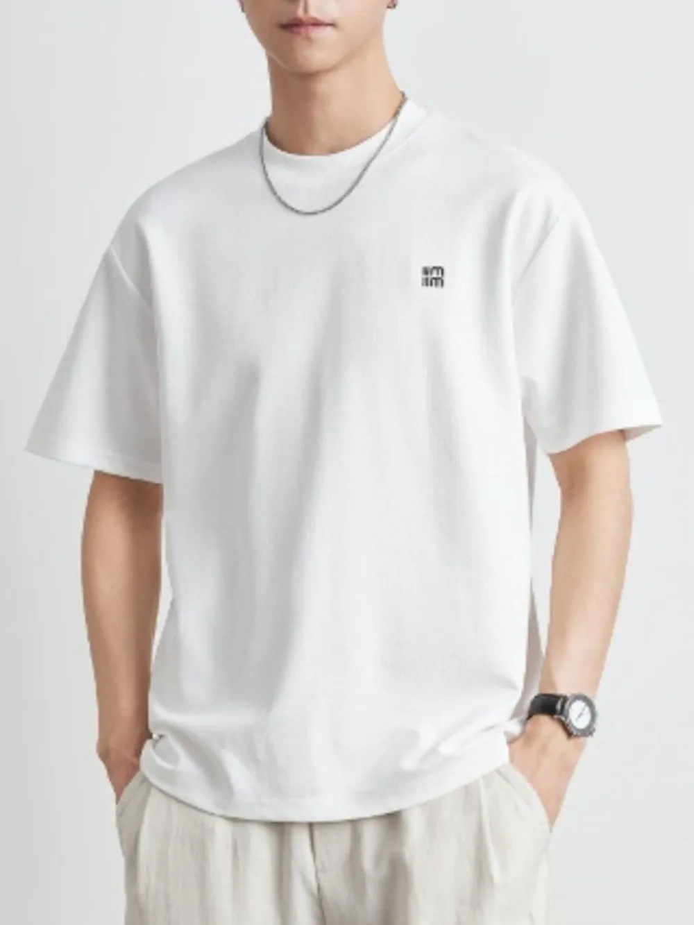 Men's Plus Size Round Neck Short Sleeve T-Shirt, image 4