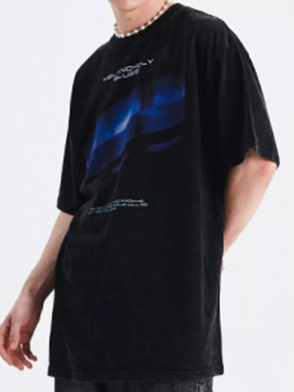 Men's Oversized Abstract Graphic T-Shirt, image 2